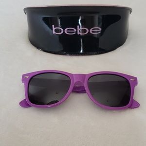 NWOT Bebe sunglasses case with fashion glasses